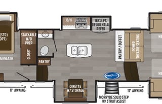 MONTANA Front Living w/ TV & Fireplace, 1.5 Bath