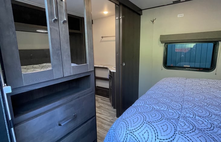 Master Bedroom looking towards the bathroom from entry door