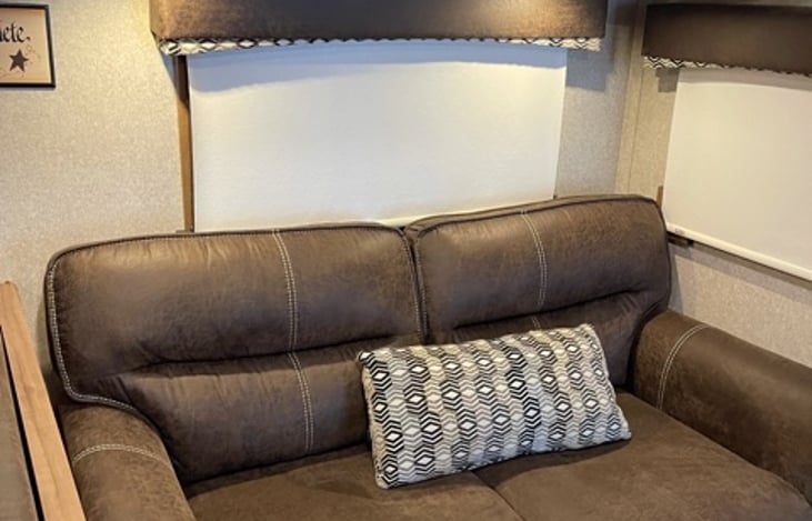Pull-out couch in main area.