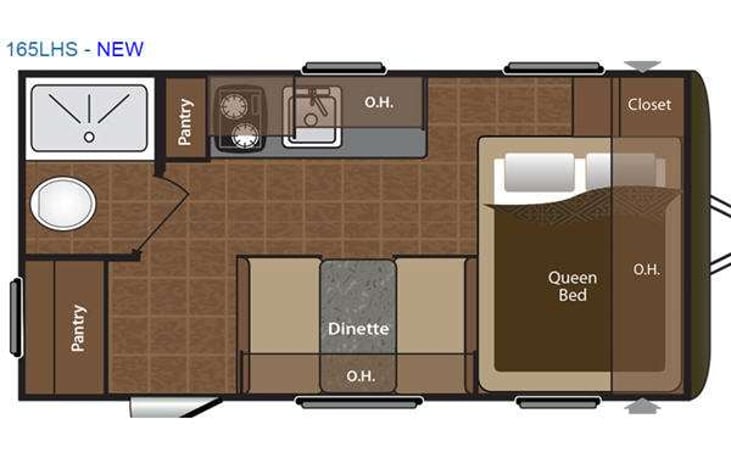 Representative floor plan provided by a trusted RVshare partner.
