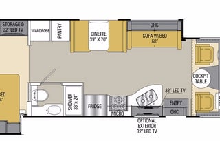 Spacious Class A Motorhome, ready to explore
