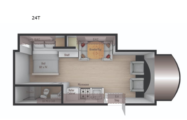Representative floor plan provided by a trusted RVshare partner.