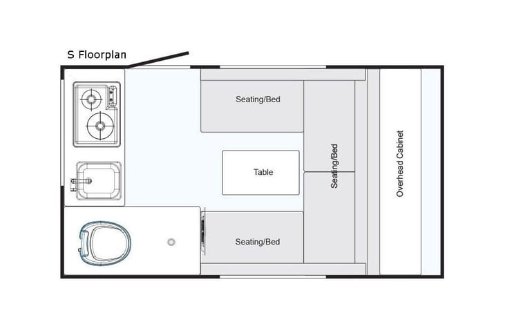Representative floor plan provided by a trusted RVshare partner.