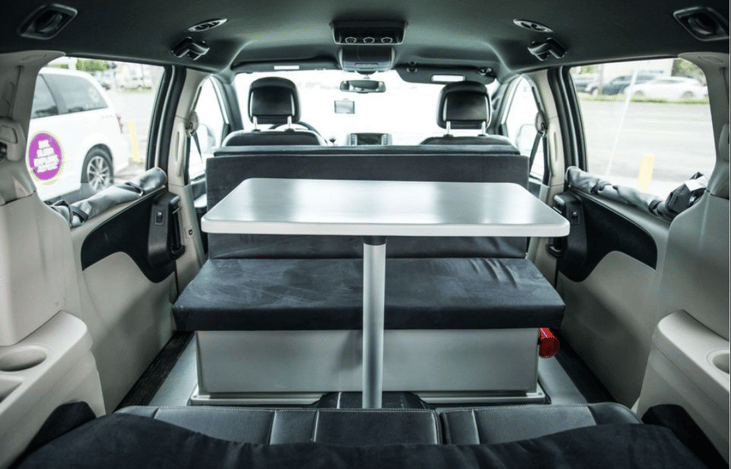 previous fiberglass table is now wood