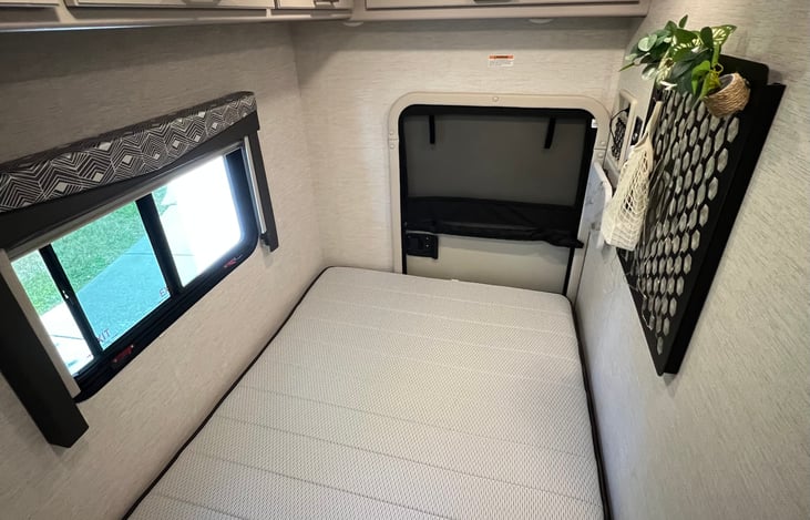Rear bed folded down