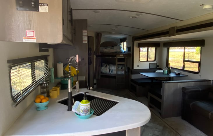 Pop out allows for ample space to hangout and cook.