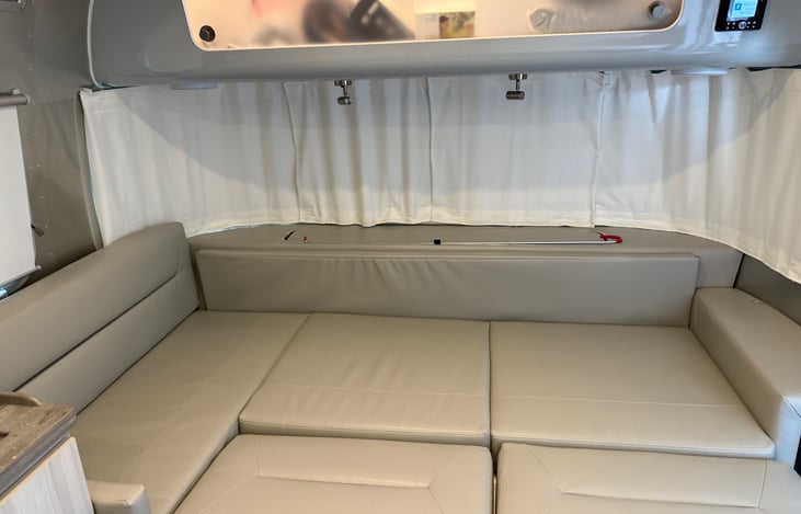 The sofa converts into a bed for up to 2 people.