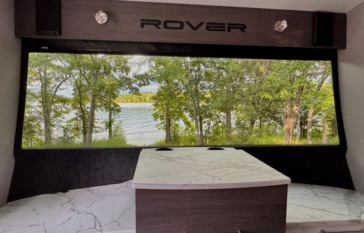 The Rover enhances your experience with its large front window offering a stunning view of the world!