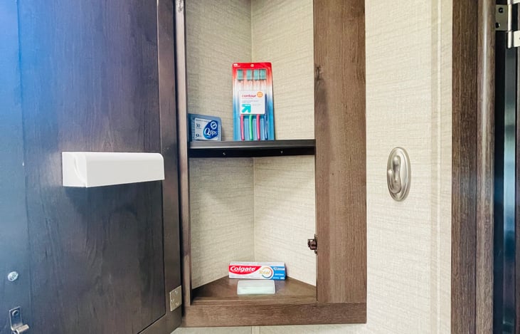 medicine cabinet with complementary essentials