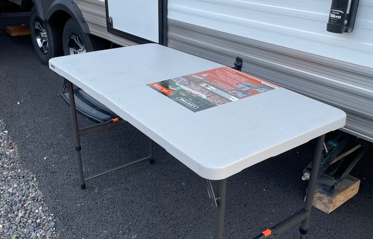 *OPTIONAL ADD-ON*

4' Folding Table with full length Traeger table cloth (not pictured)

$5/night or $25/week
