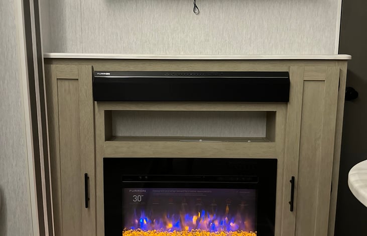 Entertainment center w/fire place