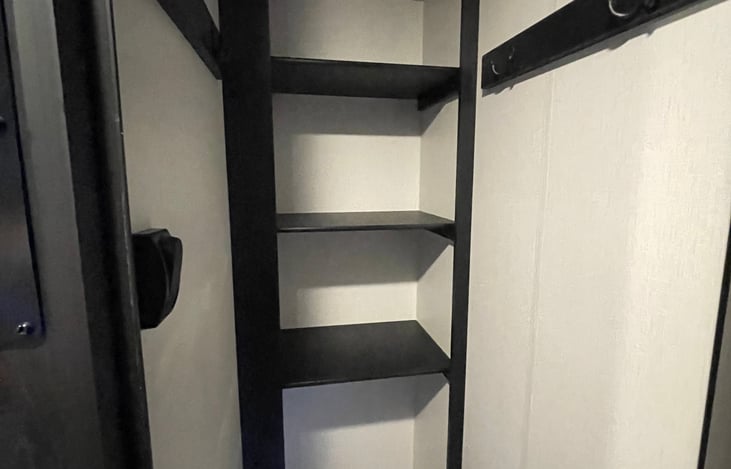 Big walk in closet for storage and pantry needs!