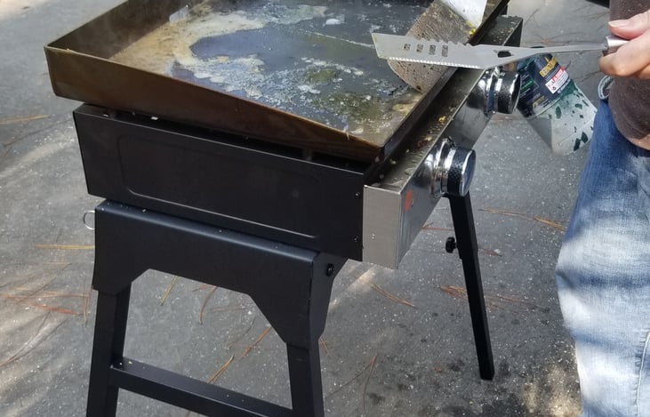 Outdoor gas griddle