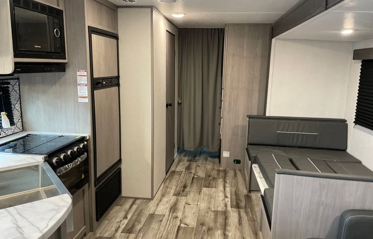 Interior rear facing