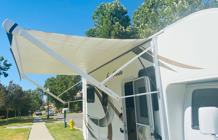 15' Electric awning with LED Lights
