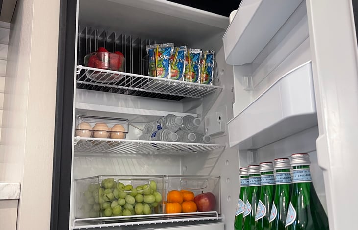 Refrigerator with ample space for your camping goodies.