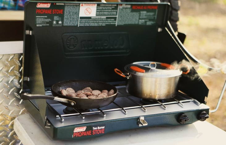 2-burner stove and propane included