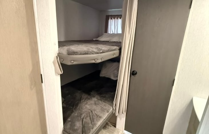 Oversized bunk area.