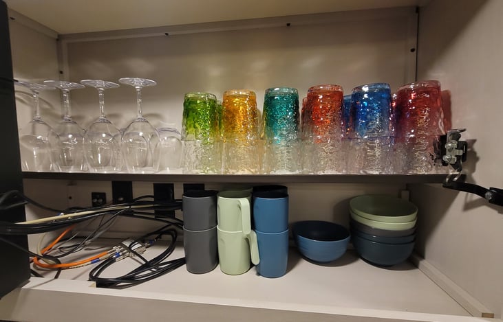 Top shelf add-ons available for upgrade experience and fee (optional): Acrylic stemmed and stemless wine glasses, acrylic drinking glasses (tall and short).