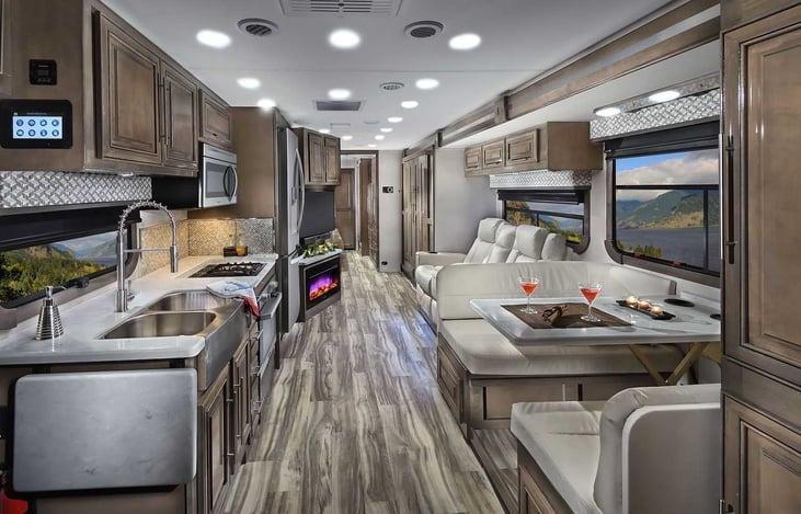 Living Space, Dinette, Kitchen and Entertainment