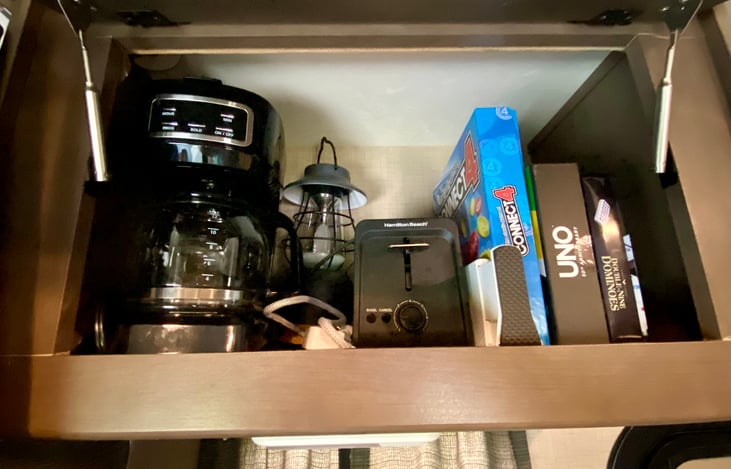 Coffee Maker - 
Toaster - 
Lantern - 
Games