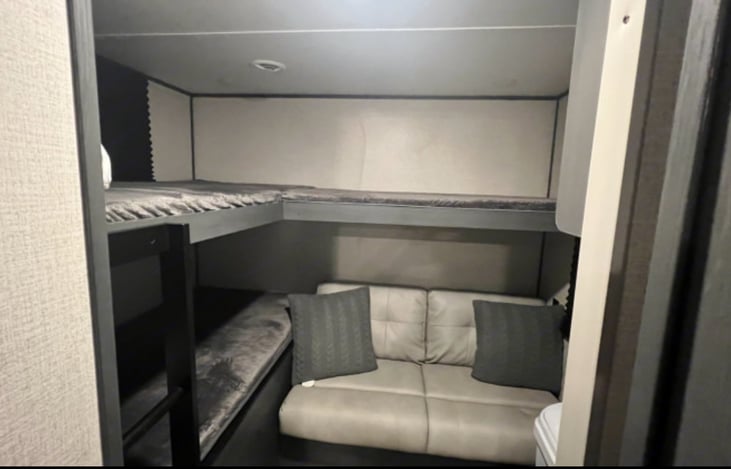 Bunk room. Couch folds to bed.