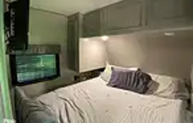 Queen size bed with extra padding on matress