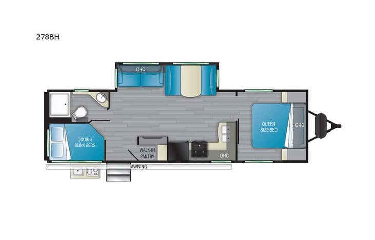 Representative floor plan provided by a trusted RVshare partner.