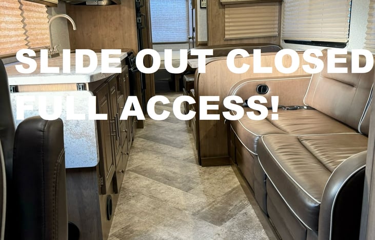Full access when slides are closed. Many motorhomes can't say that.
