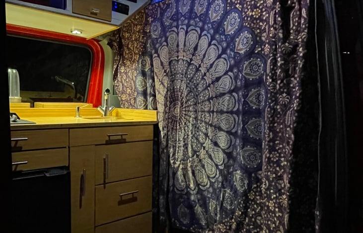 Custom blackout / divider for those times you don't need nosy neighbors.