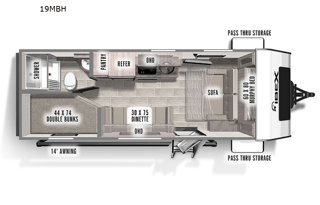 Off-road, boondocking machine 2024 Ibex 19MBH