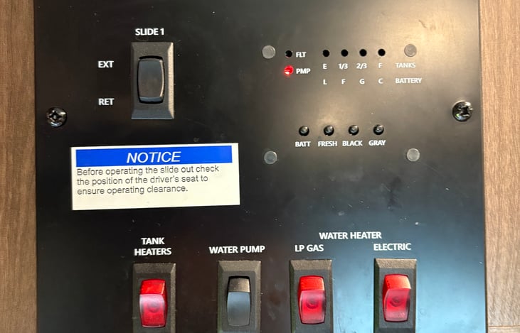Onboard generator, dual power large water heater, tank heaters to prevent freezing
