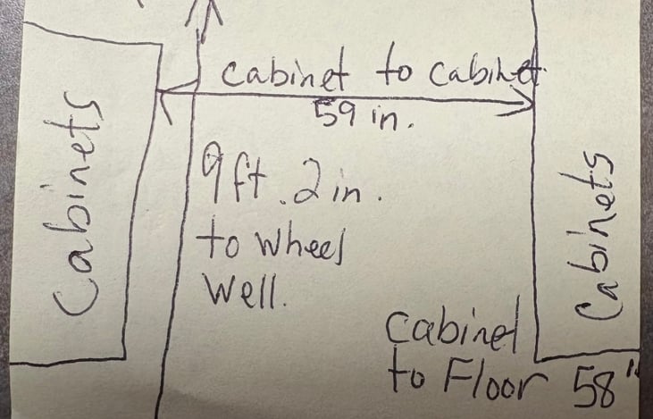 Dimensions of the garage for a ATV/UTV