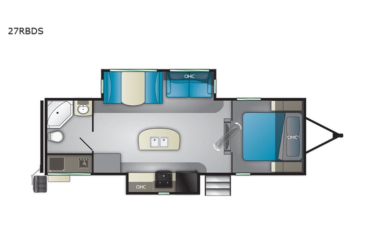 Representative floor plan provided by a trusted RVshare partner.