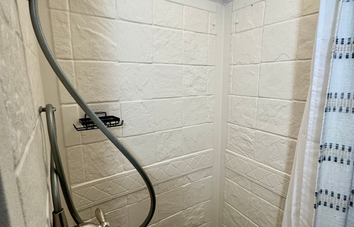 Shower and bathroom are separate