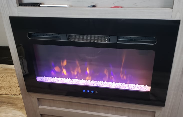 Very nice Electric fireplace available with or without heat!