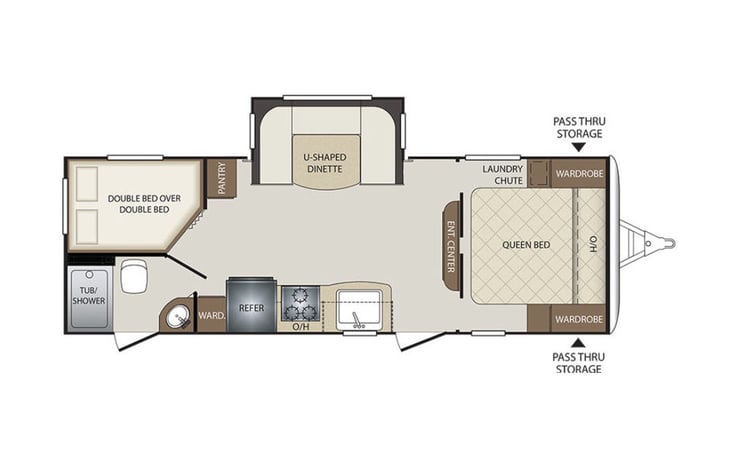 Representative floor plan provided by a trusted RVshare partner.