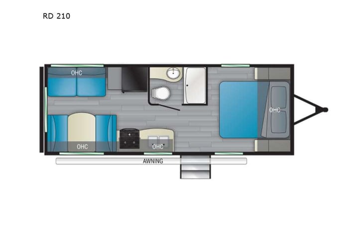 Representative floor plan provided by a trusted RVshare partner.