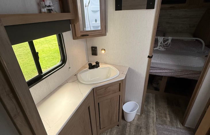 Bathroom with stand up shower