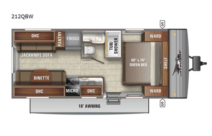 Representative floor plan provided by a trusted RVshare partner.