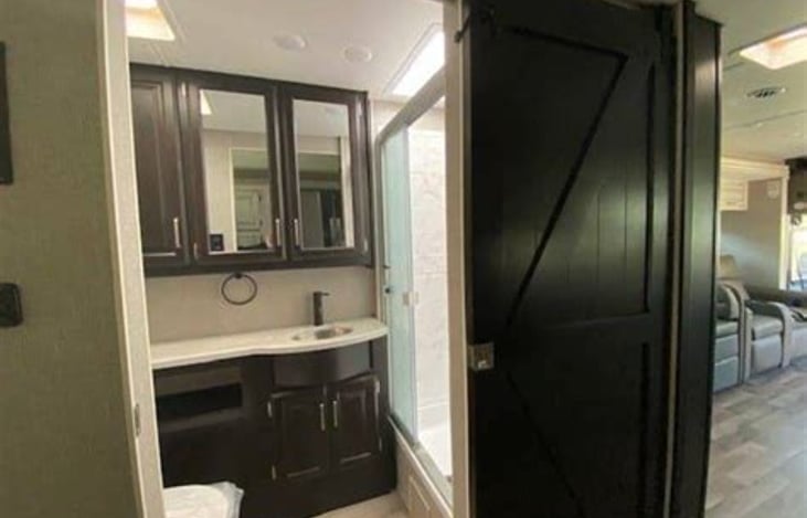 Bathroom with full size shower