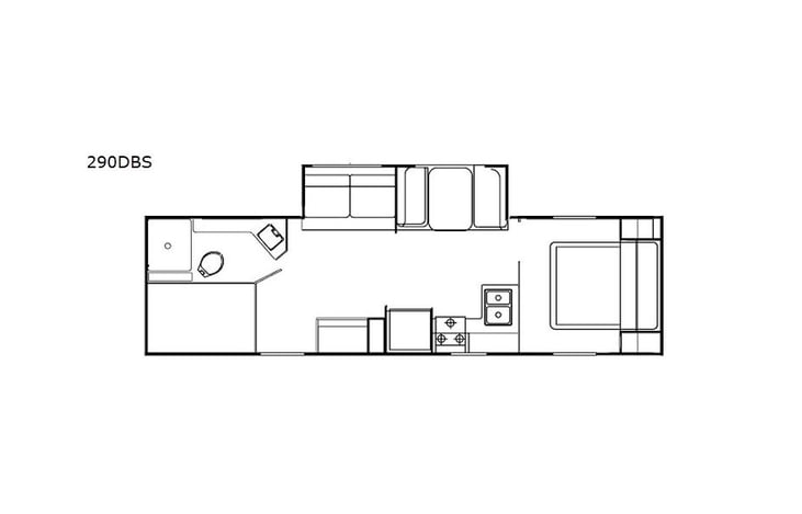 Representative floor plan provided by a trusted RVshare partner.