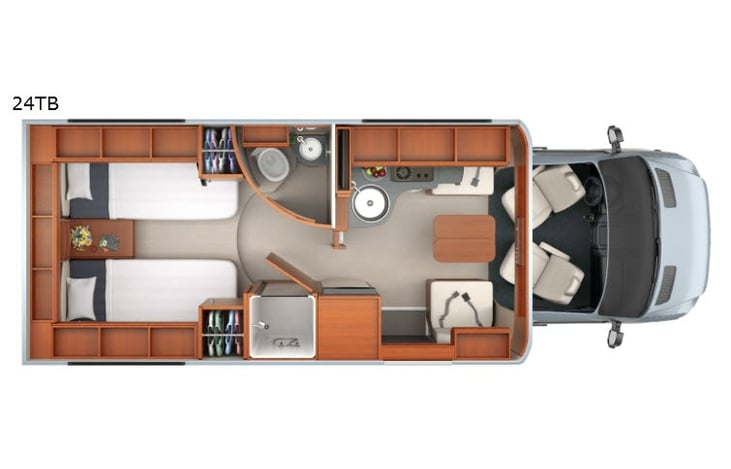 Representative floor plan provided by a trusted RVshare partner.