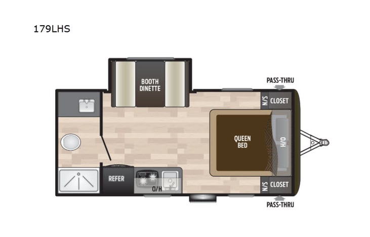 Representative floor plan provided by a trusted RVshare partner.