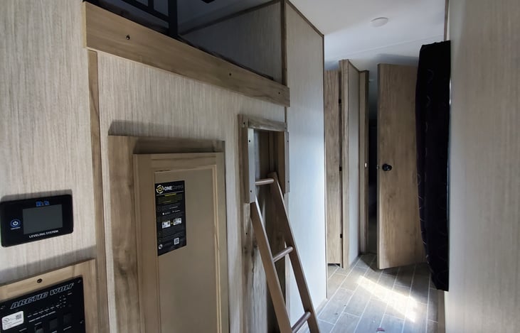Ladder to Loft Sleeping Area in hallway