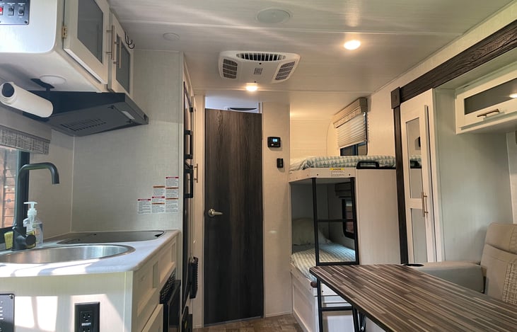 Foldable table on bottom right is used more outside than inside