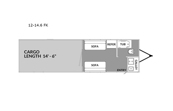 Representative floor plan provided by a trusted RVshare partner.