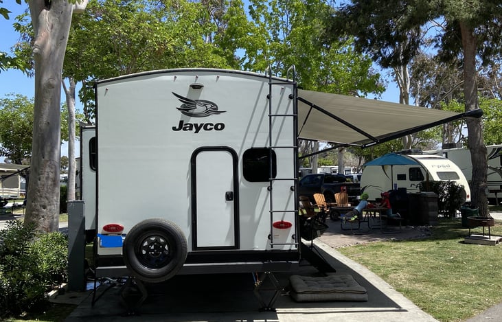 Back entry door for bikes and storage