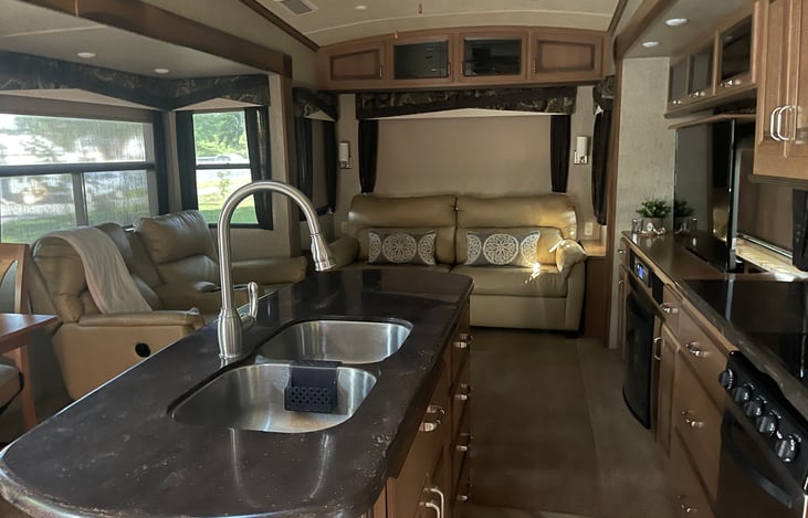 fold out sofa in living room