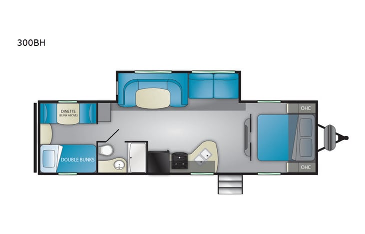 Representative floor plan provided by a trusted RVshare partner.